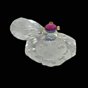 Vintage 90s Crystal Perfume Atomizer Miniature Figurine Colorful Fantasy Collect